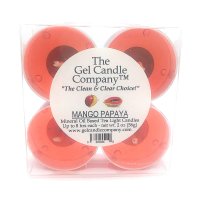 (image for) Mango Papaya Scented Gel Candle Tea Lights - 4 pk.