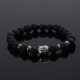 (image for) Lava Rock Bracelet Buddha Head Beaded Natural Gemstone