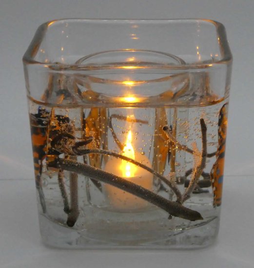 (image for) Flameless Colorful Butterfly Forever Gel Candle
