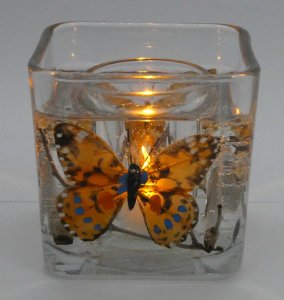 (image for) Flameless Colorful Butterfly Forever Gel Candle