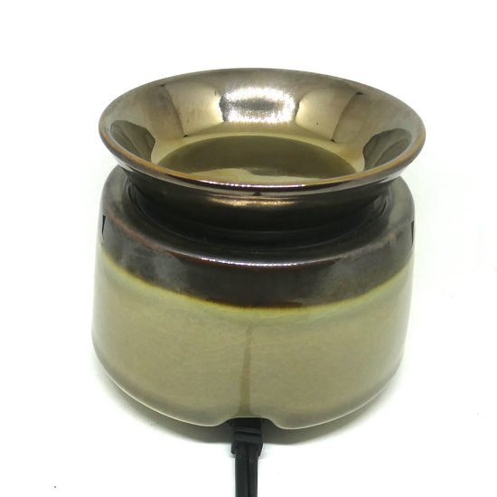 (image for) Copper & Beige Ceramic Electric Oil And Melt Warmer With Dish