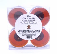 (image for) Gingerbread Cookie Scented Gel Candle Tea Lights - 4 pk.