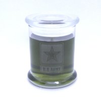 (image for) US Army Etched Glass PATCHOULI Scented Gel Candle