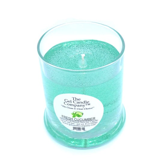 (image for) Fresh Cucumber Scented Gel Candle up to 120 Hour Deco Jar