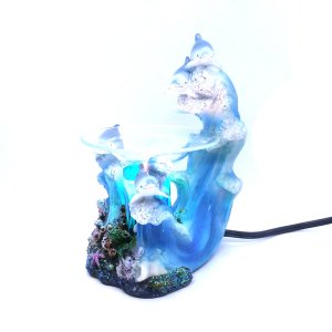 (image for) Dolphins Figurine Statue Oil Melt Warmer On Dimmer