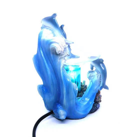 (image for) Dolphins Figurine Statue Oil Melt Warmer On Dimmer