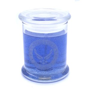 (image for) US Air Force Etched Glass COOL WATER INSPIRED Scented Gel Candle