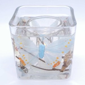 (image for) Flameless Baby Blue Butterfly Forever Gel Candle Design