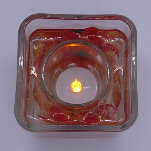 (image for) Flameless Fall Orange Sunflower Forever Gel Candle Design