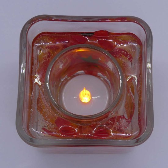 (image for) Flameless Fall Orange Sunflower Forever Gel Candle Design
