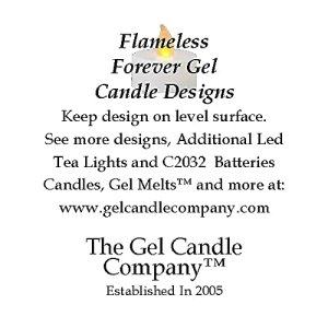 (image for) Flameless Purple Butterflies Forever Gel Candle Design Cube