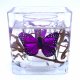 (image for) Flameless Purple Butterflies Forever Gel Candle Design Cube
