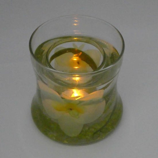 (image for) Flameless White Orchid Forever Candle Design