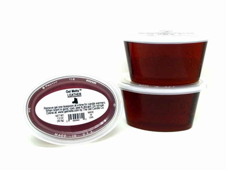 (image for) Leather scented Gel Melts™ for warmers - 3 pack