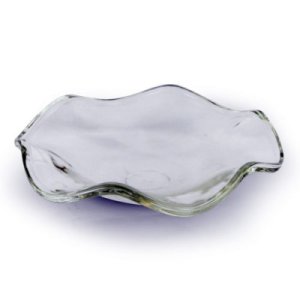 (image for) Large Glass Wavy Edges Glass Dish For Oil Warmers