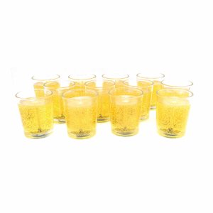 (image for) 12 Pack Gold Color With Gold Glitter Unscented Votives