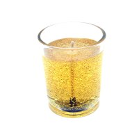 (image for) 12 Pack Gold Color With Gold Glitter Unscented Votives