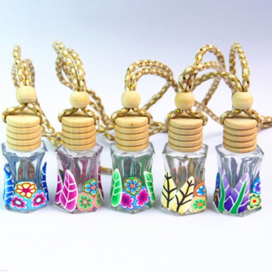 (image for) Hanging Aroma Oil Diffuser Glass Tropical Design w/ Funnel