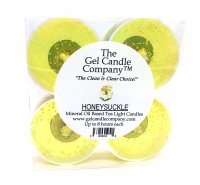 (image for) Honeysuckle Scented Gel Candle Tea Lights - 4 pk.