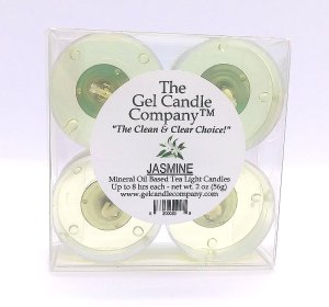 (image for) Jasmine Scented Gel Candle Tea Lights - 4 pk.