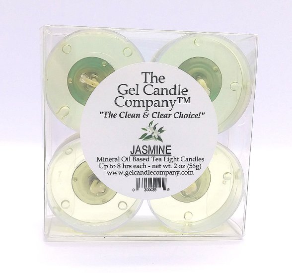 (image for) Jasmine Scented Gel Candle Tea Lights - 4 pk.