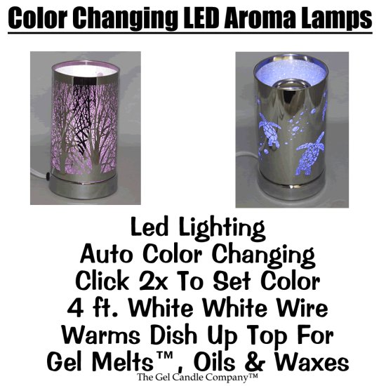 (image for) Color Changing Oil Gel Melts Wax Diffuser Lamp - FOREST TREES