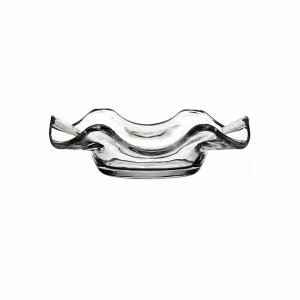 (image for) Large Wavy Clear Flat Bottom Replacement Oil and Wax Warmers
