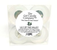 (image for) Lily Of The Valley Scented Gel Candle Tea Lights - 4 pk.