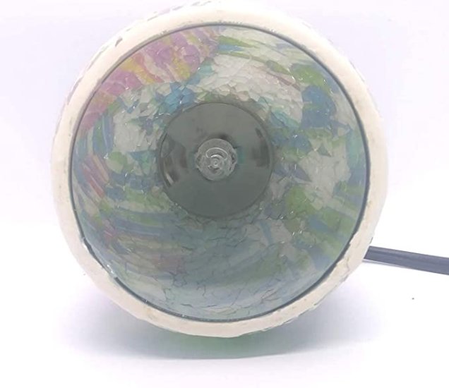 (image for) Decorative Mosaic Glass Aroma Lamp Multi Pastel Colors