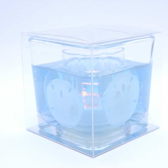 (image for) Sand Dollar Flameless Forever Candle Cube With LED Tea Light