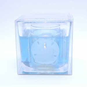 (image for) Sand Dollar Flameless Forever Candle Cube With LED Tea Light