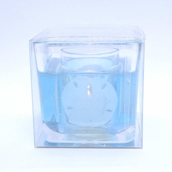 (image for) Sand Dollar Flameless Forever Candle Cube With LED Tea Light