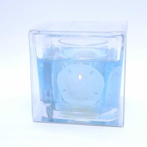 (image for) Sand Dollar Flameless Forever Candle Cube With LED Tea Light