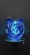 (image for) Glass Diamond Style Plug-in Warmer and Night Light w/dish - Blue