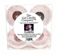 (image for) Plumeria Scented Gel Candle Tea Lights - 4 pk.