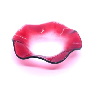 (image for) Red Floral Leaves Glass Plugin Aroma Warmer Night Light Dimmer