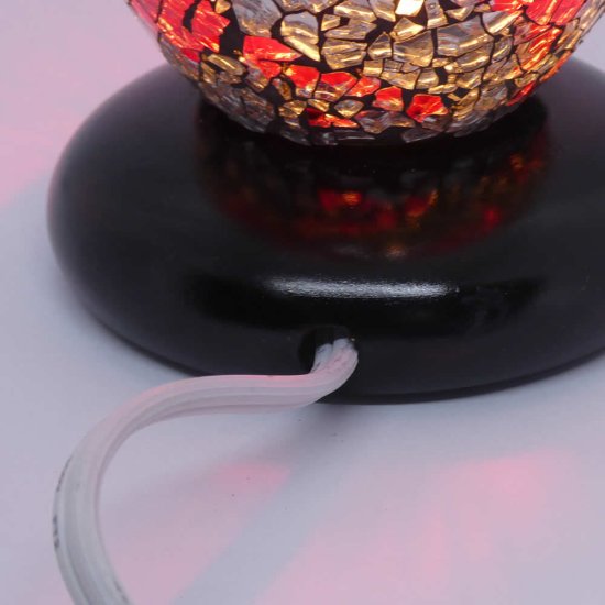 (image for) Red Black Silver Cracked Cylinder Dimmable Diffuser Warmer