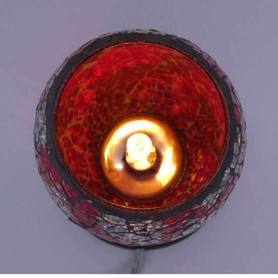 (image for) Red Black Silver Cracked Cylinder Dimmable Diffuser Warmer