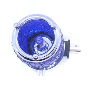 (image for) Cracked Glass Royal Blue Design Plugin Aroma Warmer Night Light
