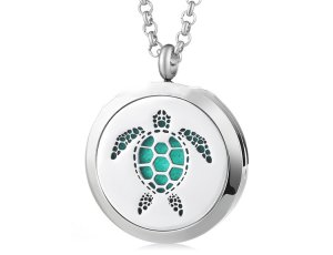 (image for) Sea Turtle Stainless Steel Aroma Vent Diffuser 30mm With Pads