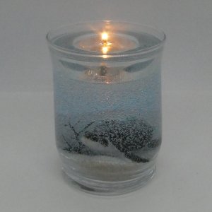 (image for) Sea Turtle Hatchling Forever Gel Candle With 4 Pack Tea Lights