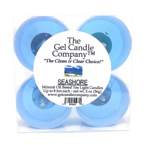 (image for) Seashore Scented Gel Candle Tea Lights - 4 pk.
