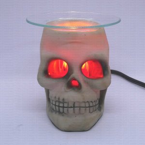 (image for) Skull Figurine Statue Oil Melt Warmer On Dimmer
