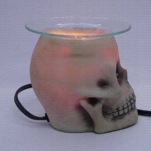 (image for) Skull Figurine Statue Oil Melt Warmer On Dimmer