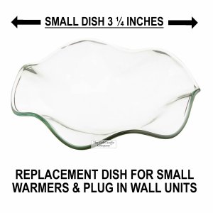 (image for) Small Glass Wavy Edges Glass Dish For Electric Plug In Warmers