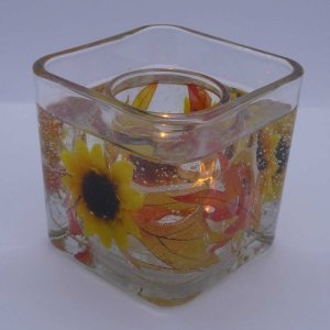 (image for) Flameless Fall Sunflower Forever Gel Candle Design
