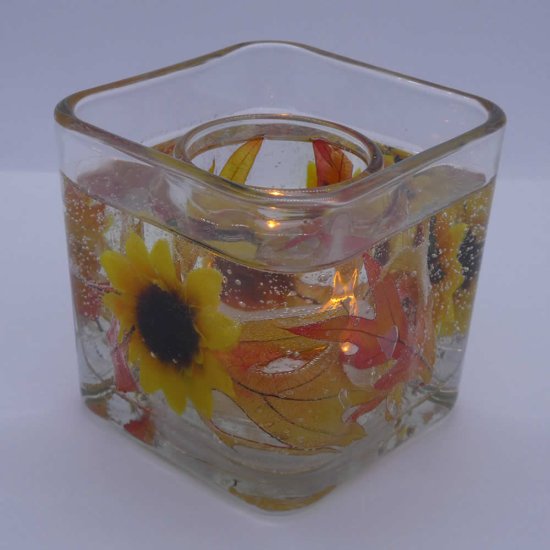 (image for) Flameless Fall Sunflower Forever Gel Candle Design