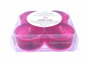 (image for) Sweet Pea Scented Gel Candle Tea Lights - 4 pk.