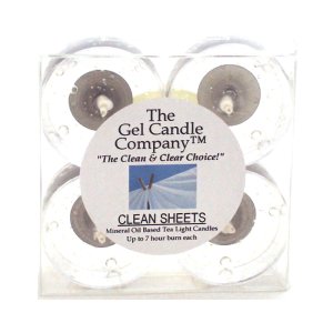 (image for) Clean Sheets Scented Gel Candle Tea Lights - 4 pk.