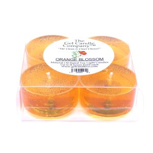 (image for) Orange Blossom Scented Gel Candle Tea Lights - 4 pk.